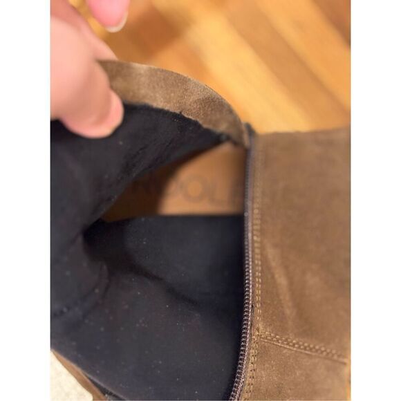 NWT Roolee Women's Tall Suede Knee High Stretch Riding Boot Brown Size 7 - Picture 9 of 9